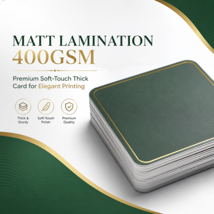 Matt Lamination 400gsm – Premium Soft-Touch Thick Card for Elegant Printing
